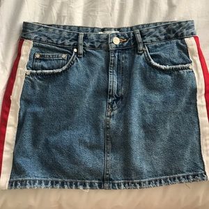 Zara denim mini skirt